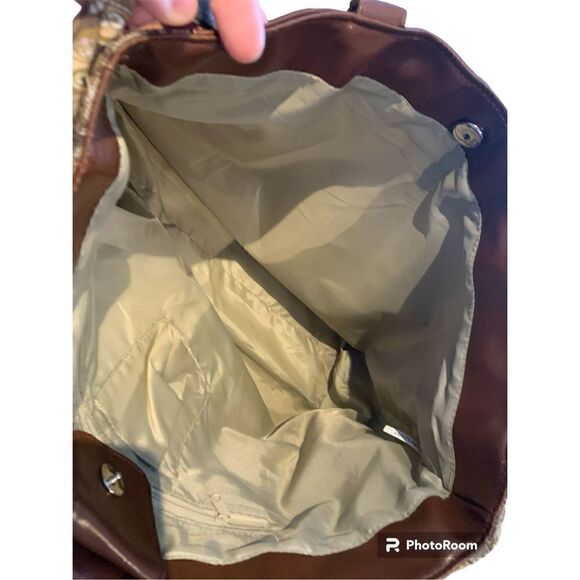 Chadwick's Satchel Purse Brown Nylon - Picture 4 of 5